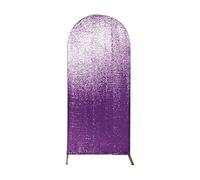 Sliver Gold Sequin Spandex Backdrop Flash Wedding Birthday Glitter Arch Double-sided Cover Wall Background For Wedding Party Birthday Decoration(Deep purple,80x180cm)