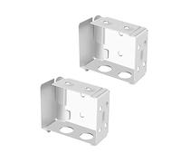 SLIVERBA Venetian Blind Brackets 2pcs, Rectangular Box Brackets, White, Metal, 66 x 46 x 28mm, Indoor Use