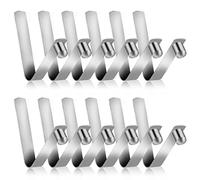 Sliverdew 12 Pieces Tent Pole Spring Clips Tent Pole Push Button Spring Clip Stainless Steel Kayak Paddle Spring Snap Clips Tube Locking Pin Clips for Kayak Paddle Camping Tent Pole 6mm