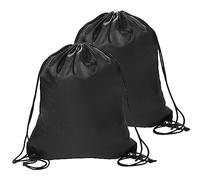 Sliverdew 2 Pcs Black Drawstring Backpack Bags Sports Cinch Sack String Bags Drawstring Gym Bag Draw String Backpack Bulk Swimming String Bags