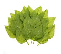 Sliverdew 30 PCS Fake Leaves, 3.5x2 Inches Artificial Leaves Single Fake Sunflower Leave Bulk Greenery Leave for Wedding Bouquets Wreaths Decor Crafts Scrapbooking Floral Arrangements Home