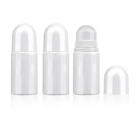 Sliverdew 3Pcs 1.7oz /50ml Roll-on Bottles Empty Refillable Roller Bottle Reusable Leak-Proof DIY Deodorant Containers Plastic Roller Bottle for Essential Oil Perfumes Balms