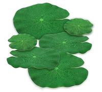 Sliverdew 6 Pcs Floating Lily Pads for Ponds, Realistic Lily Pads Leaves, Artificial Lotus Leaves Decorative Floating Foam Lotus Leaves for Koi Fish Pool Patio Aquarium