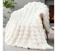 SLIVERY&CHAVALIER Faux Fur Queen Blanket for Couch, 1000 GSM Cozy Fuzzy Fluffy Soft Plush Thick Bubble Sherpa Blanket for Sofa Bedroom Living Room, Mothers Day Birthday Gifts for Women Home Decor