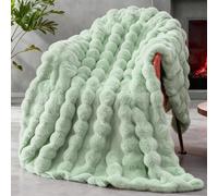 SLIVERY&CHAVALIER Faux Fur Throw Blanket for Couch, 1000 GSM Cozy Fuzzy Fluffy Soft Plush Thick Bubble Sherpa Blanket for Sofa Bedroom Living Room, Mothers Day Birthday Gifts for Women Home Decor