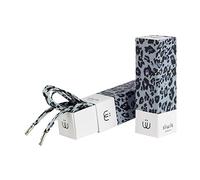 Sliwils Designer Shoelaces - SAVAGE Collection, Snow Leopard Print Shoelaces, Grey Laces for Trainers, Gifts for Teen Boys or Teen Girls (140cm)