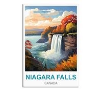 SLJGINEU Niagara Falls Canada Vintage Travel Posters 24x36inch(60x90cm) Canvas Wall Art Print Modern Painting Poster for Living Room Decor