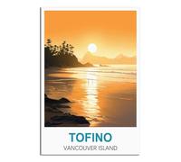 SLJGINEU Tofino Vancouver Island Vintage Travel Posters 20x30inch(50x75cm) Canvas Wall Art Print Modern Painting Poster for Living Room Decor