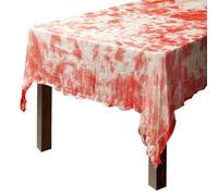 SLJYM 1/3/5pcs Halloween Tablecloth Bloody Gauze 85'' x 60'' Scary Bloody Table Cover Party Supplies Spook House Decorations