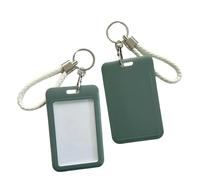 SLJYM 1Pc Macaron Bus Card Protective Cover Cases Meat Keyring Card Campus Access Door Credit Card Holder Bag Set Key Chain