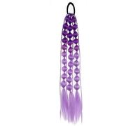 SLJYM 1Pc Synthetic Hair Wig Ponytail Extension Hairpieces Pink Long Lantern Bubble Braid Kinky Straight Women Girl Costume