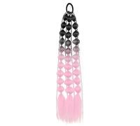 SLJYM 1Pc Synthetic Hair Wig Ponytail Extension Hairpieces Pink Long Lantern Bubble Braid Kinky Straight Women Girl Costume