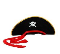 SLJYM 1pcs/set Pirate Hat And Pirate Skull Eye Patches Halloween Cosplay Captain Cap Headband Adult Kids Party Decor Prop