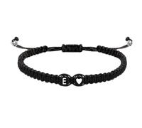 SLJYM 26 Letters Initial Heart Bracelets Handmade Adjustable A-Z Name Braided Bracelet Women Men Friendship Couple Bracelet