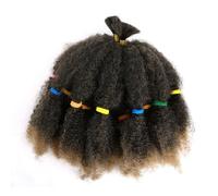 SLJYM Braiding Spring Twist Crochet Hair Bulk Extensions Faux Locs Natural Black Ombre synthetic Braids Women