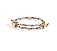 SLJYM Colored steel wire adjustable retractable bracelet hand-woven rope couple bracelet men and women jewelry string