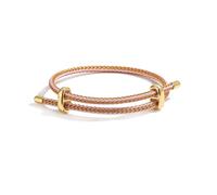 SLJYM Colored steel wire adjustable retractable bracelet hand-woven rope couple bracelet men and women jewelry string