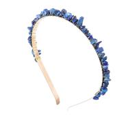 SLJYM Colorful Natural Stone Crystal Gravels Chips HairBand Women Girl Healing Headwear Hair Accessories Handmade Jewelry