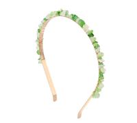 SLJYM Colorful Natural Stone Crystal Gravels Chips HairBand Women Girl Healing Headwear Hair Accessories Handmade Jewelry