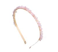 SLJYM Colorful Natural Stone Crystal Gravels Chips HairBand Women Girl Healing Headwear Hair Accessories Handmade Jewelry