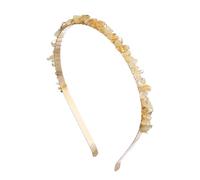 SLJYM Colorful Natural Stone Crystal Gravels Chips HairBand Women Girl Healing Headwear Hair Accessories Handmade Jewelry