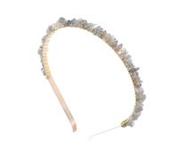 SLJYM Colorful Natural Stone Crystal Gravels Chips HairBand Women Girl Healing Headwear Hair Accessories Handmade Jewelry