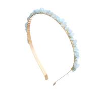 SLJYM Colorful Natural Stone Crystal Gravels Chips HairBand Women Girl Healing Headwear Hair Accessories Handmade Jewelry
