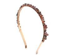 SLJYM Colorful Natural Stone Crystal Gravels Chips HairBand Women Girl Healing Headwear Hair Accessories Handmade Jewelry