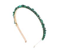 SLJYM Colorful Natural Stone Crystal Gravels Chips HairBand Women Girl Healing Headwear Hair Accessories Handmade Jewelry