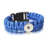 SLJYM Fashion Trendy Charm Braided Bracelet 18MM Snap Button Leather Bracelet Woven Rope Handmade Jewelry Men Women