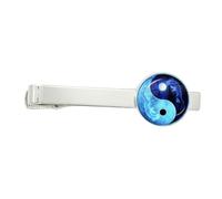 SLJYM Fashion Yin Yang Tai Chi Tie Clips Art Photo Crystal Glass Dome Jewelry Men Necktie Clip Pin Suit Accessories