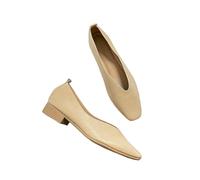SLJYM Female Retro Shoes Low Heeled Soft Soled Flat Shoes Woman Elegant Summer Toe Green Cute Casual Flats