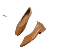 SLJYM Female Retro Shoes Low Heeled Soft Soled Flat Shoes Woman Elegant Summer Toe Green Cute Casual Flats