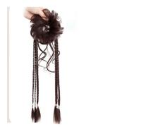 SLJYM Flower Bud Head Synthetic Wigs Natural Fluffy Slightly Curly Twisted Braid Wig Hair Accessories
