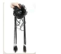 SLJYM Flower Bud Head Synthetic Wigs Natural Fluffy Slightly Curly Twisted Braid Wig Hair Accessories