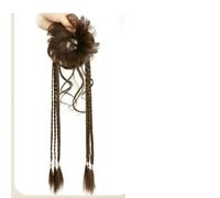 SLJYM Flower Bud Head Synthetic Wigs Natural Fluffy Slightly Curly Twisted Braid Wig Hair Accessories