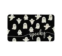 SLJYM Halloween Print Cute Ghost Skull Non-slip Welcome Entrance Kitchen Bedroom Living Room Carpet Decoration