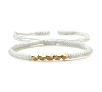 SLJYM Handmade Copper Beads Bracelet Charm Knots Buddha Rope Adjustable Lucky Braided Thread Bangles For Women Men