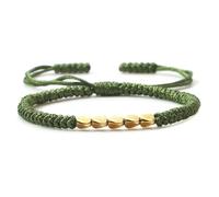 SLJYM Handmade Copper Beads Bracelet Charm Knots Buddha Rope Adjustable Lucky Braided Thread Bangles For Women Men