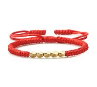 SLJYM Handmade Copper Beads Bracelet Charm Knots Buddha Rope Adjustable Lucky Braided Thread Bangles For Women Men