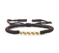 SLJYM Handmade Copper Beads Bracelet Charm Knots Buddha Rope Adjustable Lucky Braided Thread Bangles For Women Men