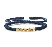 SLJYM Handmade Copper Beads Bracelet Charm Knots Buddha Rope Adjustable Lucky Braided Thread Bangles For Women Men