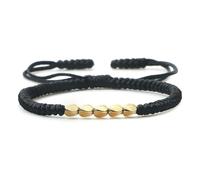 SLJYM Handmade Copper Beads Bracelet Charm Knots Buddha Rope Adjustable Lucky Braided Thread Bangles For Women Men