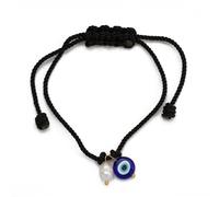 SLJYM Lucky Eye Braided Rope Bracelet Adjustable Freshwater Pearl Bead Bracelet for Women Men