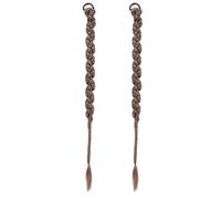 SLJYM Natural Fake Ponytail Extension Two Piece Set Long Twisted Boxing Ponytail Chignon Tail Crochet Braid Hair & Rubber