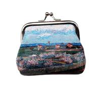 SLJYM Small Wallet Women Mini Printing Coin Purses Hasp Cash Card Handbags Clutch Money Change Bag Famous Van Gogh Printing