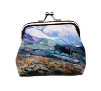 SLJYM Small Wallet Women Mini Printing Coin Purses Hasp Cash Card Handbags Clutch Money Change Bag Famous Van Gogh Printing
