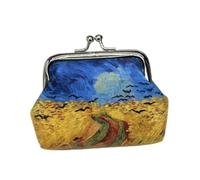 SLJYM Small Wallet Women Mini Printing Coin Purses Hasp Cash Card Handbags Clutch Money Change Bag Famous Van Gogh Printing