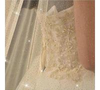 SLJYM Sparkle Wedding Veil Champagne Colored Wedding Bling Bridal Long 3M/5M Bride Veil Luxury