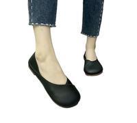 SLJYM Spring Autumn Handmade Flats Ballerina Shoes Women Loafers Comfortable Soft Leather Women Flats Shoes Black